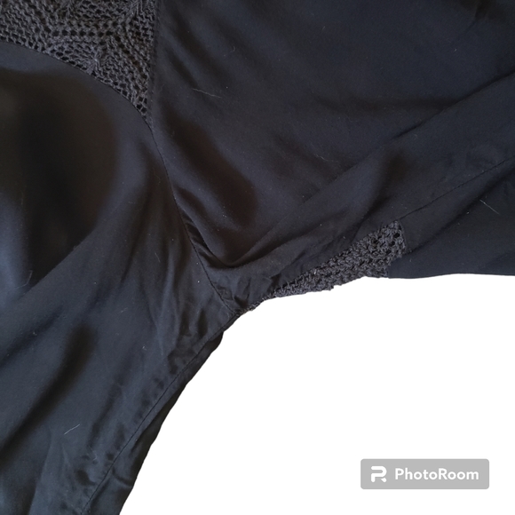 Harley Davidson womens flowy Embroidered black 3/4 sleeve button top size small - Picture 6 of 8